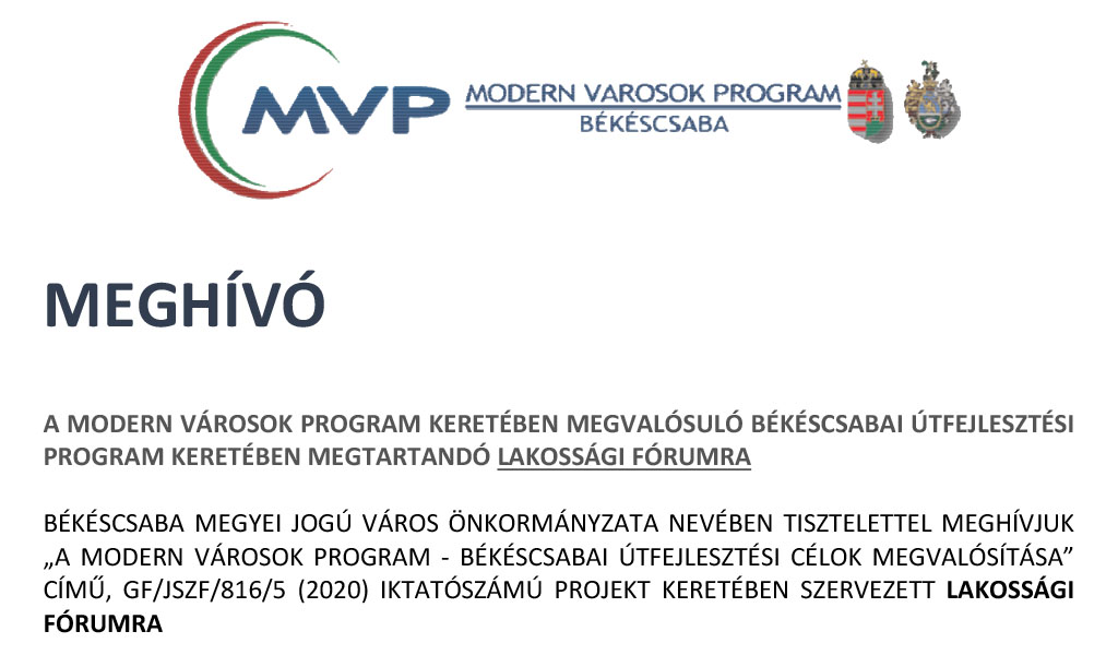 Meghívó lakossági fórumra